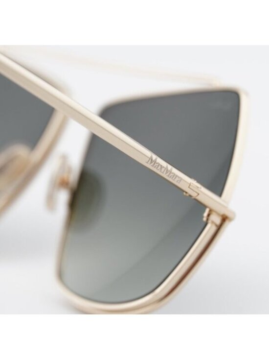 Max Mara MM0102 32P Sunglasses Gold Butterfly Frame, Green Gradient Lenses main image 7